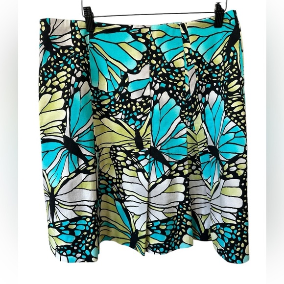 Etcetera Butterfly Print Skirt - Blue and Green size 12 - Picture 4 of 9